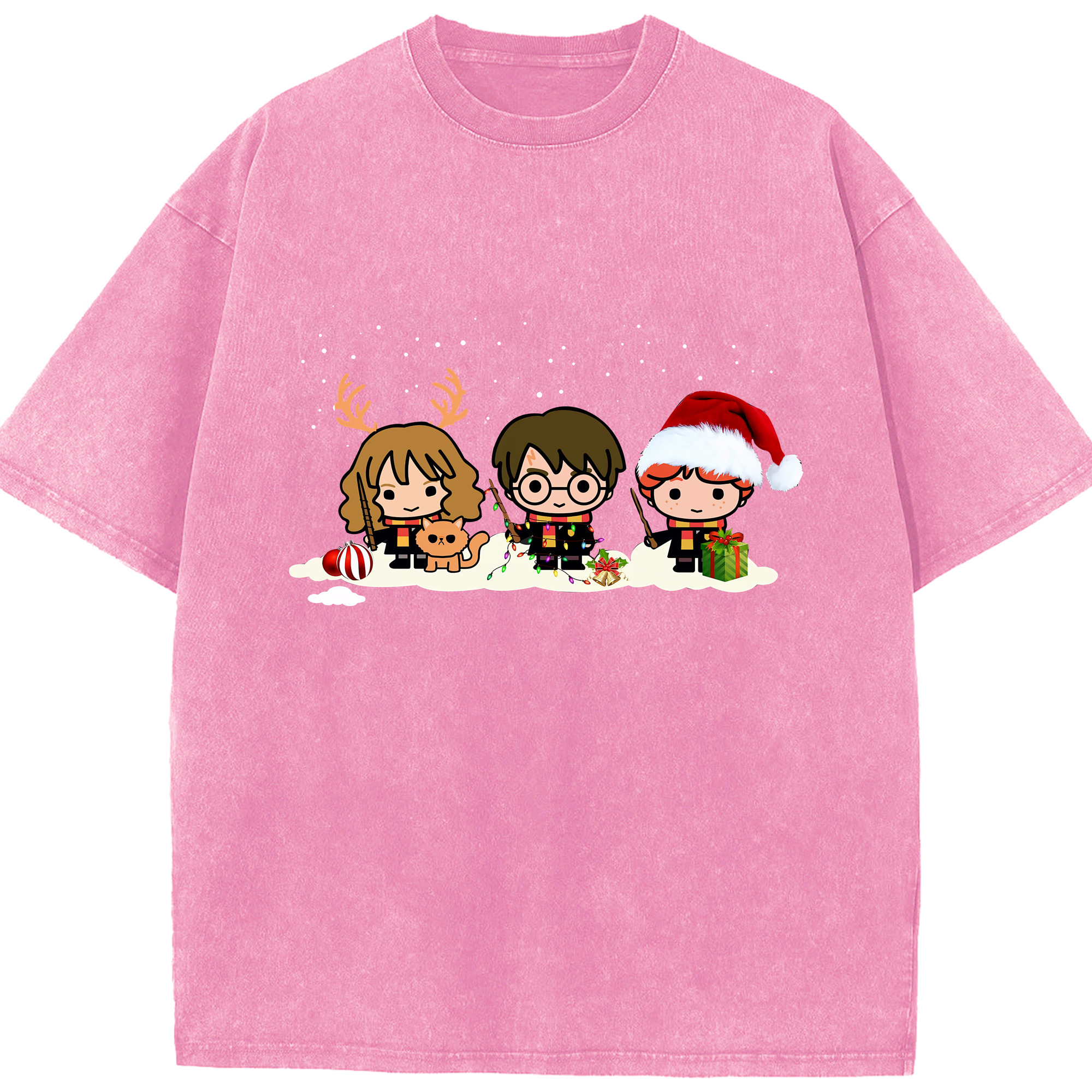 （画像用） Harry Potter ハリー・ポッターシリーズ 綿100% ヴィンテージ風 半袖Tシャツ（フロントプリント）
